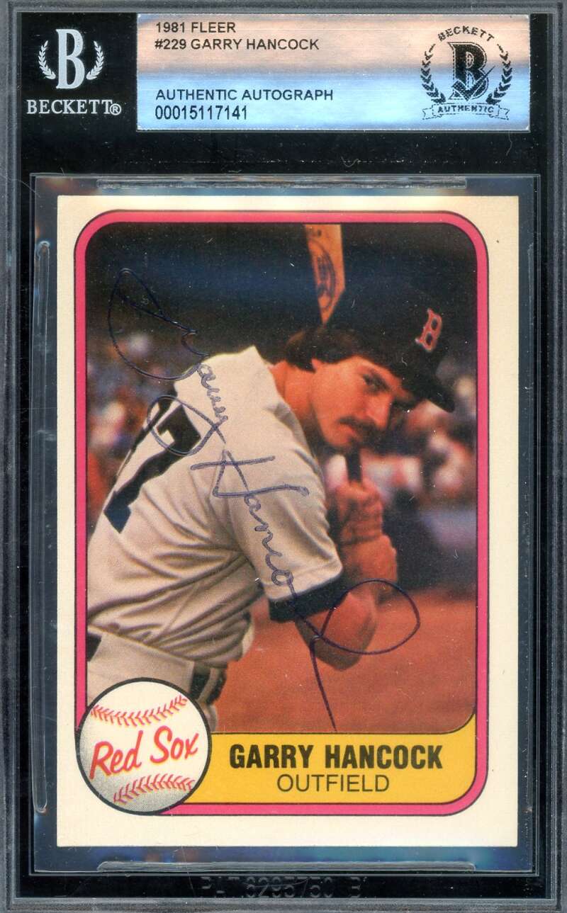 Garry Hancock Beckett BAS Signed 1981 Fleer Autograph