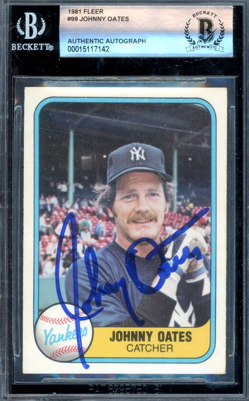 Johnny Oates Beckett BAS Signed 1981 Fleer Autograph