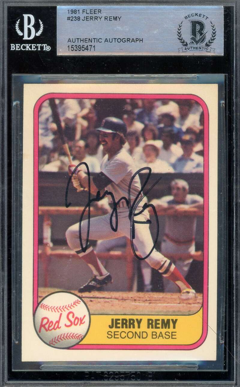 Jerry Remy Beckett BAS Signed 1981 Fleer Autograph