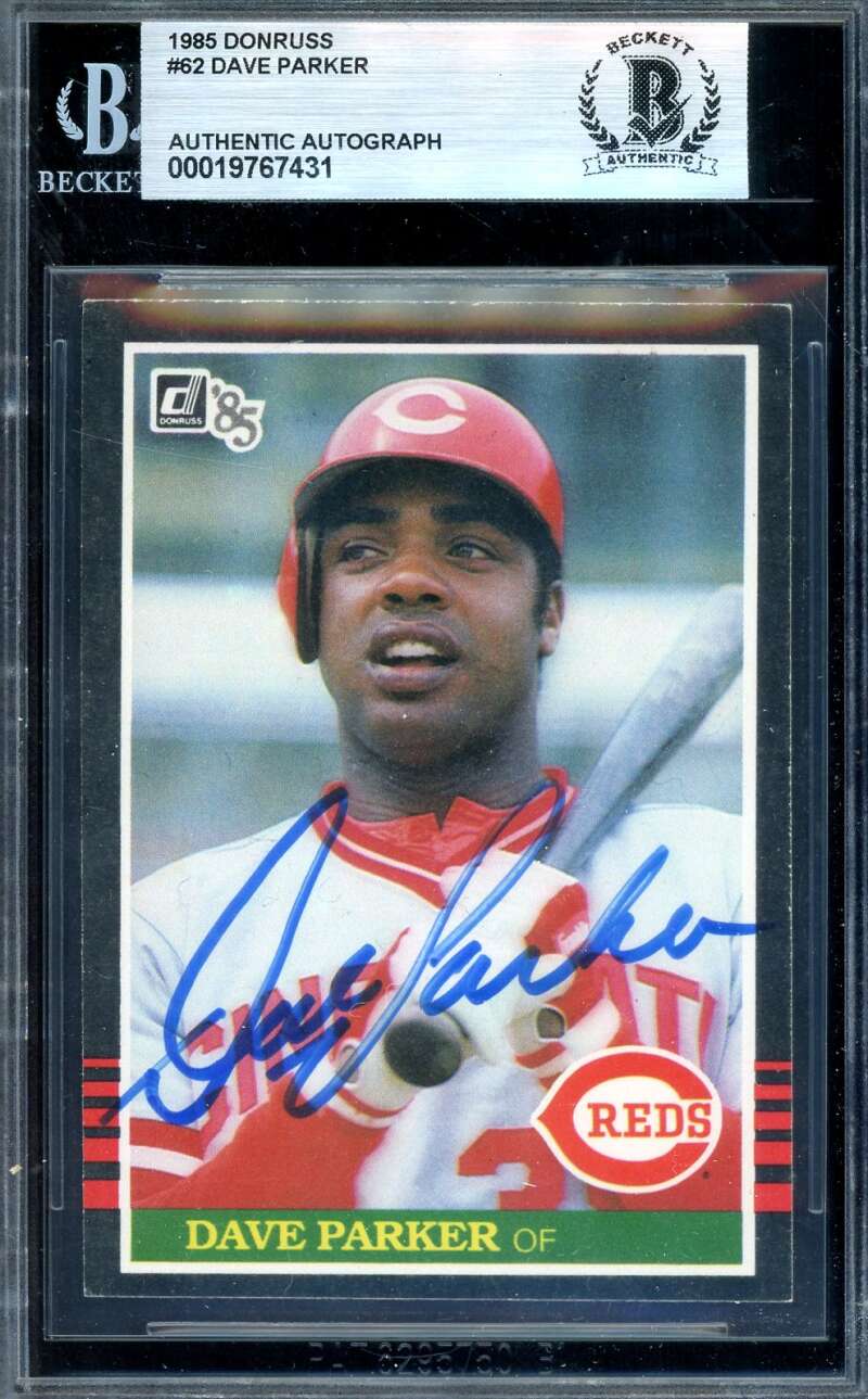 Dave Parker Beckett BAS Signed 1985 Donruss Autograph