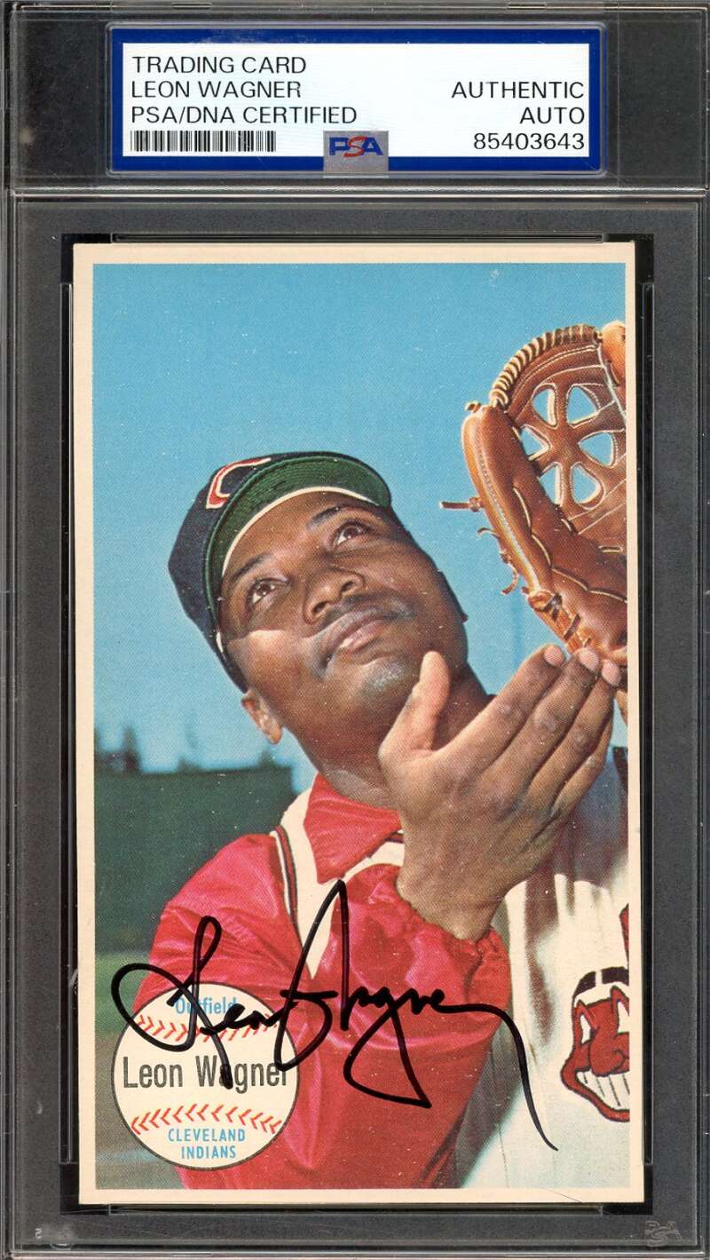 Leon Wagner PSA DNA Signed 1964 Topps Giants Autograph