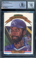 Willie Wilson Gem Mint 10 Beckett BAS Signed 1983 Donruss Diamond Kings Autograph