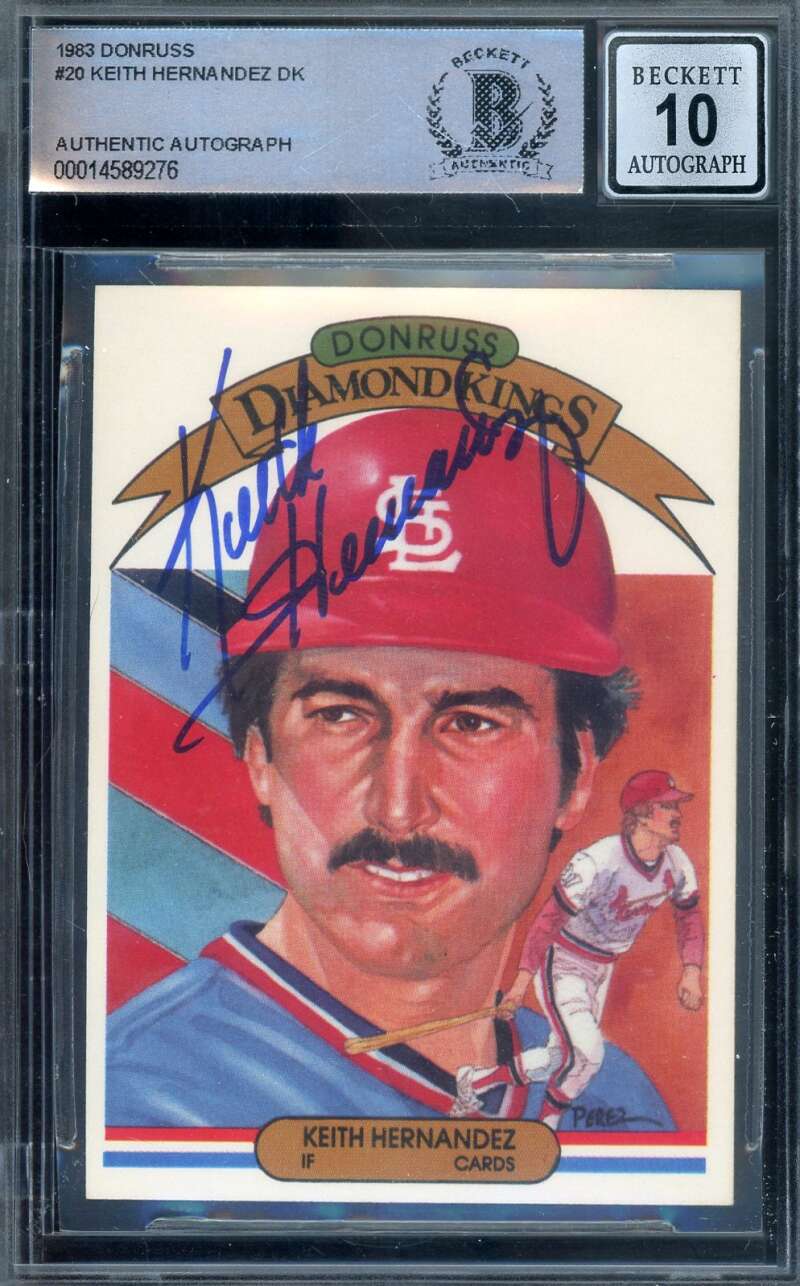 Keith Hernandez Gem Mint 10 Beckett BAS Signed 1983 Donruss Diamond Kings Autograph