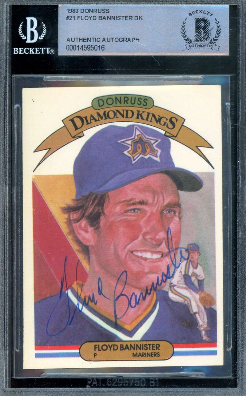 Floyd Bannister Beckett BAS Signed 1983 Donruss Diamond Kings Autograph
