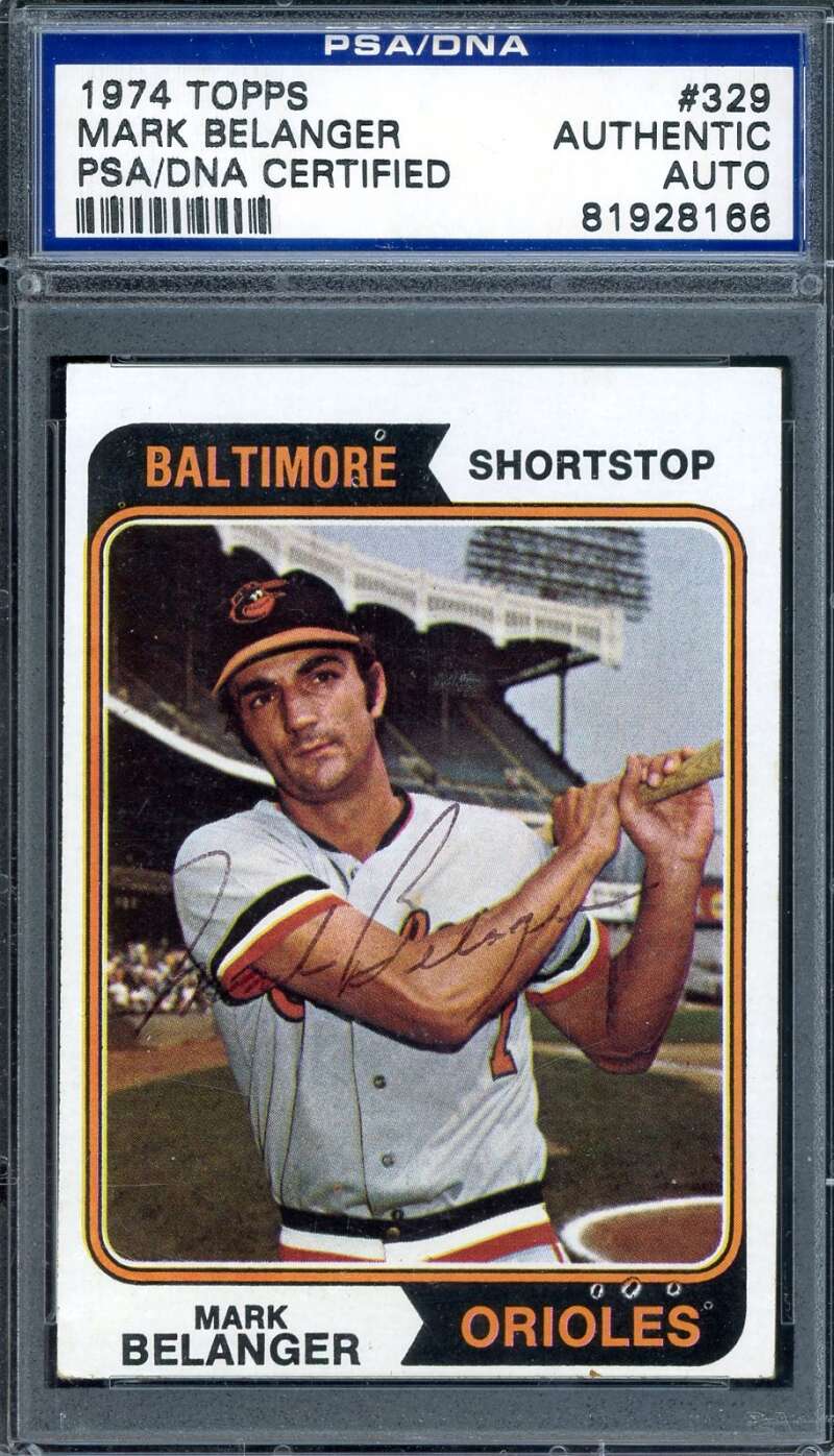 Mark Belanger PSA DNA Signed 1974 Topps Autograph