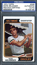 Mark Belanger PSA DNA Signed 1974 Topps Autograph