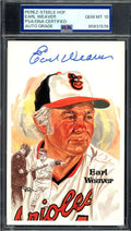 Earl Weaver Gem Mint 10 PSA DNA Signed Perez Steele Postcard Orioles Autograph
