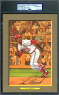 Lou Brock Gem Mint 10 PSA DNA Signed Perez Steele Great Moments Postcard Autograph