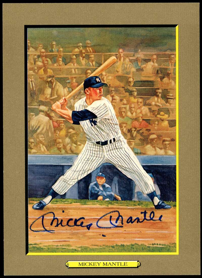 Mickey Mantle JSA Loa Signed Perez Steele Great Moments Postcard Autograph