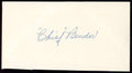 Chief Bender JSA Loa Signed 3x4 Index Card Autograph