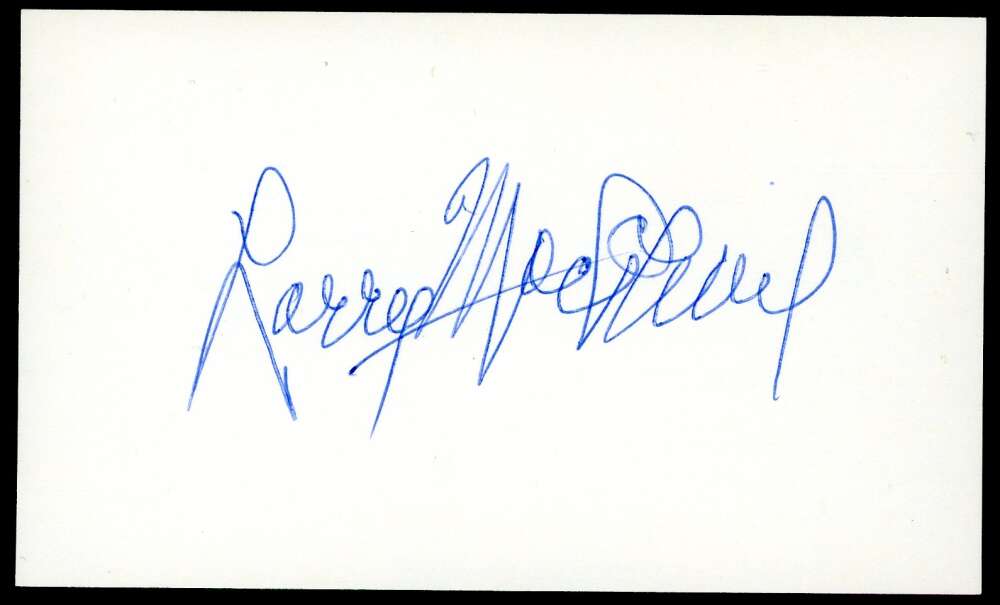 Larry MacPhail JSA Loa Signed 3x5 Index Card Autograph