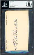 Ed Walsh Beckett BAS Signed 3x5 Index Card Autograph