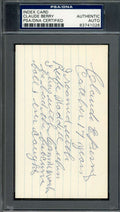 Claude Berry PSA DNA Signed 3x5 Index Card Autograph