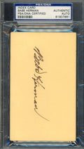 Babe Herman PSA DNA Signed 3x5 Index Card Autograph