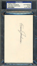Travis Jackson PSA DNA Signed 3x5 Index Card Autograph