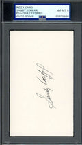 Sandy Koufax PSA DNA Signed 3x5 Index Card Autograph