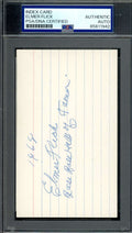 Elmer Flick PSA DNA Signed 3x5 Index Card Autograph