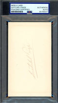 Satchel Paige PSA DNA Signed 3x5 Index Card Autograph