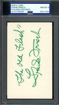Frankie Frisch PSA DNA Signed 3x5 Index Card Autograph