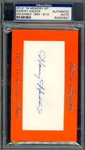 Harvey Haddix PSA DNA Signed 2010 In Memory Of 3x5 Index Card Historic Autograph