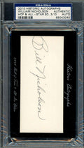 William Nicholson PSA DNA Signed 2010 Historic 3x5 Index Card Historic Autograph
