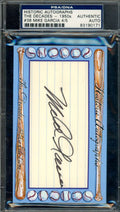 Mike Garcia PSA DNA Signed 1950s Historic 3x5 Index Card Autograph