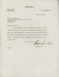 Kenesaw Mountain Landis JSA Loa Signed 1934 Letter to Larry MacPhail Autograph
