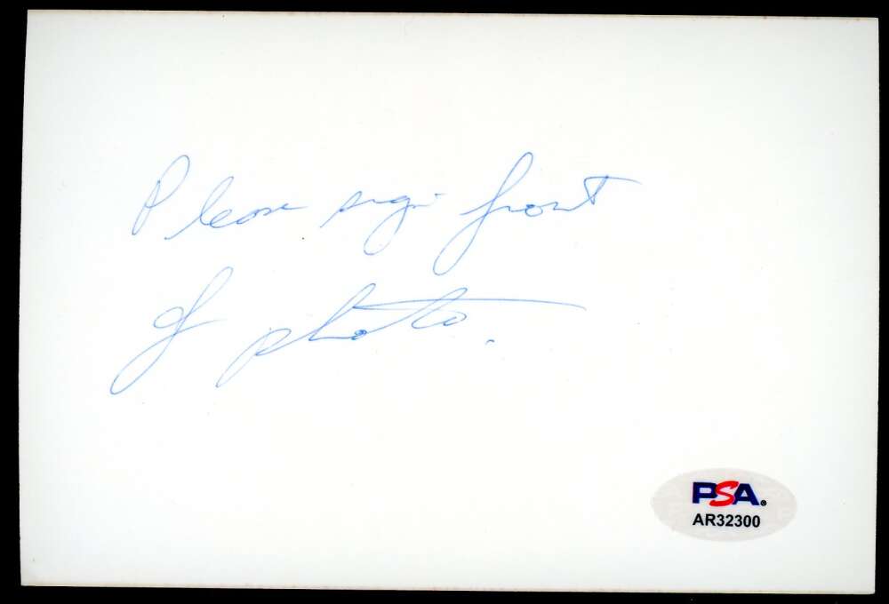 Don Larsen Frank Messer PSA DNA Signed 4x6 OriginalPhoto Autograph