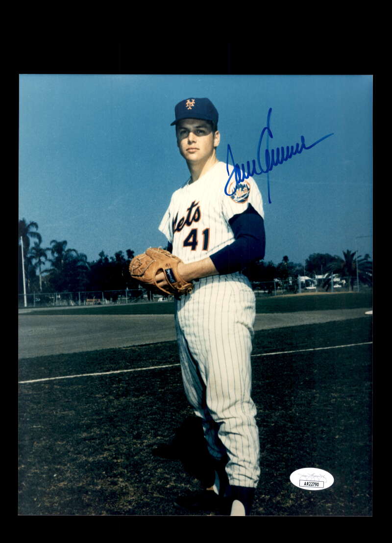 Tom Seaver JSA Coa Signed 8x10 Photo Mets Autograph