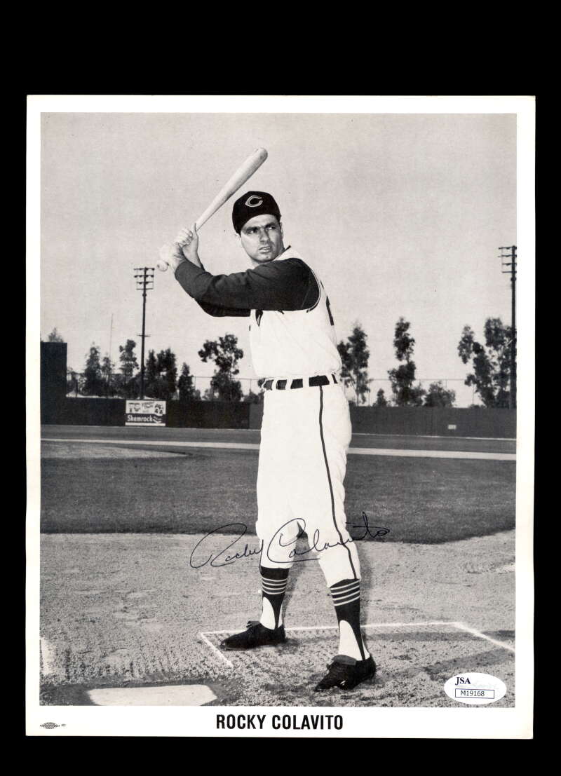 Rocky Colavito JSA Coa Signed 8x10 Photo Autograph