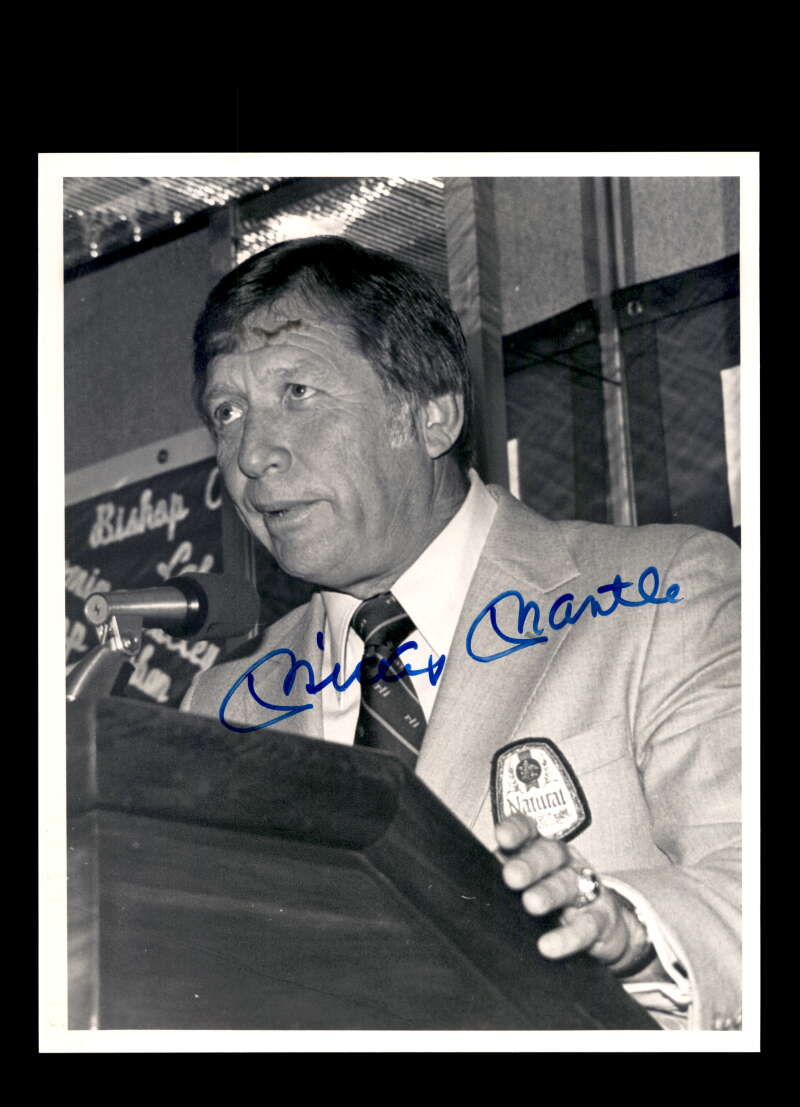 Mickey Mantle JSA Loa Signed 8x10 Photo Autograph
