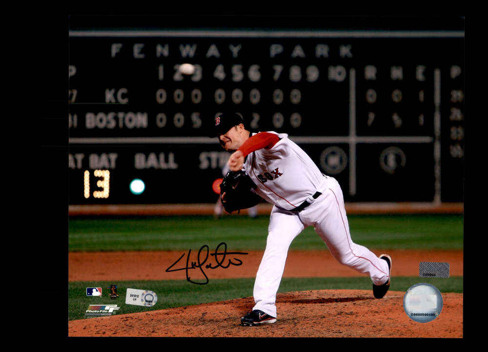 Jon Lester MLB Coa Signed 8x10 Photo Red Sox Autograph