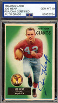 Joe Heap Gem Mint 10 PSA DNA Signed 1955 Bowman Autograph