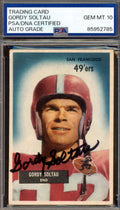 Gordy Soltau Gem Mint 10 PSA DNA Signed 1955 Bowman Autograph