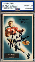 Dicky Moegle Gem Mint 10 PSA DNA Signed 1955 Bowman Rookie Autograph