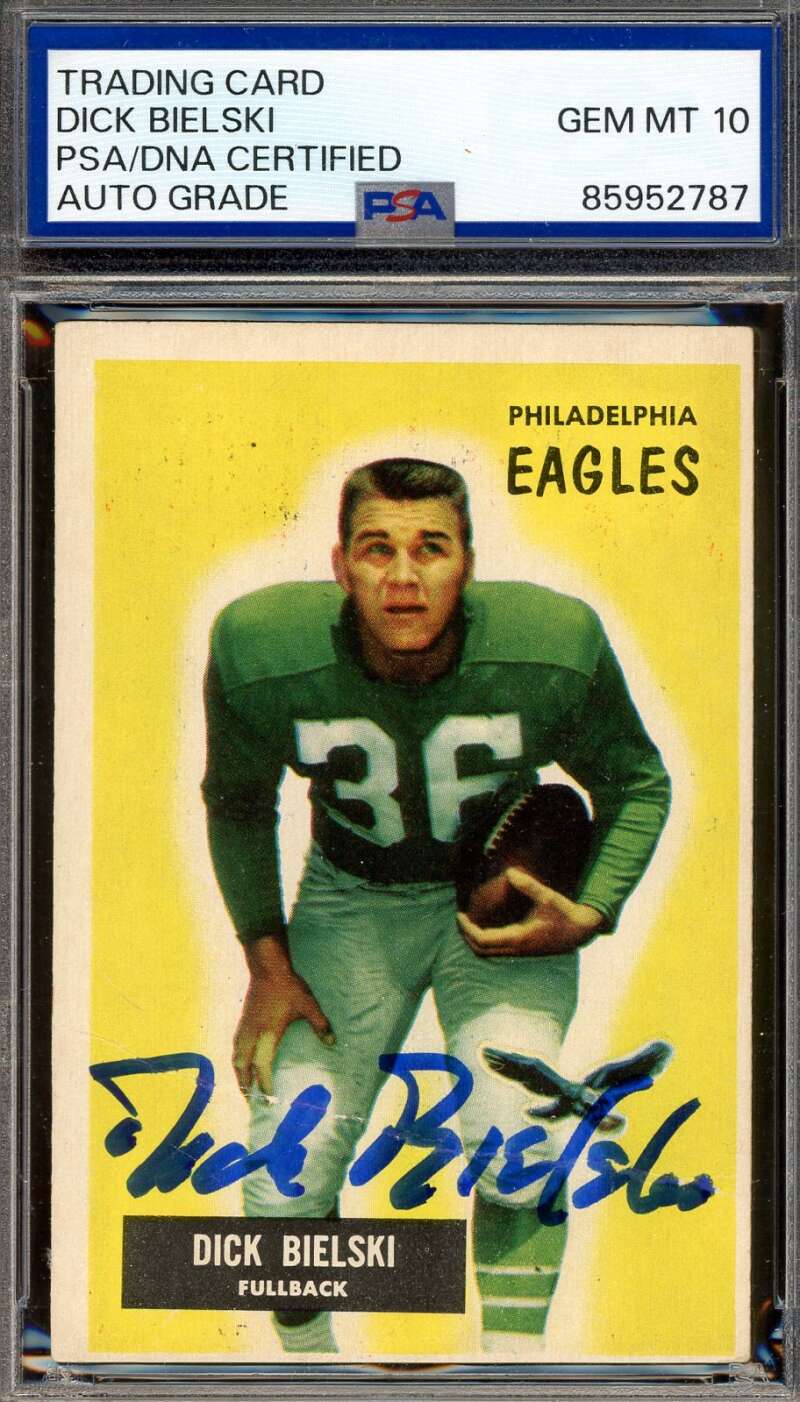 Dick Bielski Gem Mint 10 PSA DNA Signed 1955 Bowman Autograph