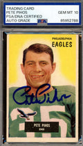Pete Pihos Gem Mint 10 PSA DNA Signed 1955 Bowman Autograph