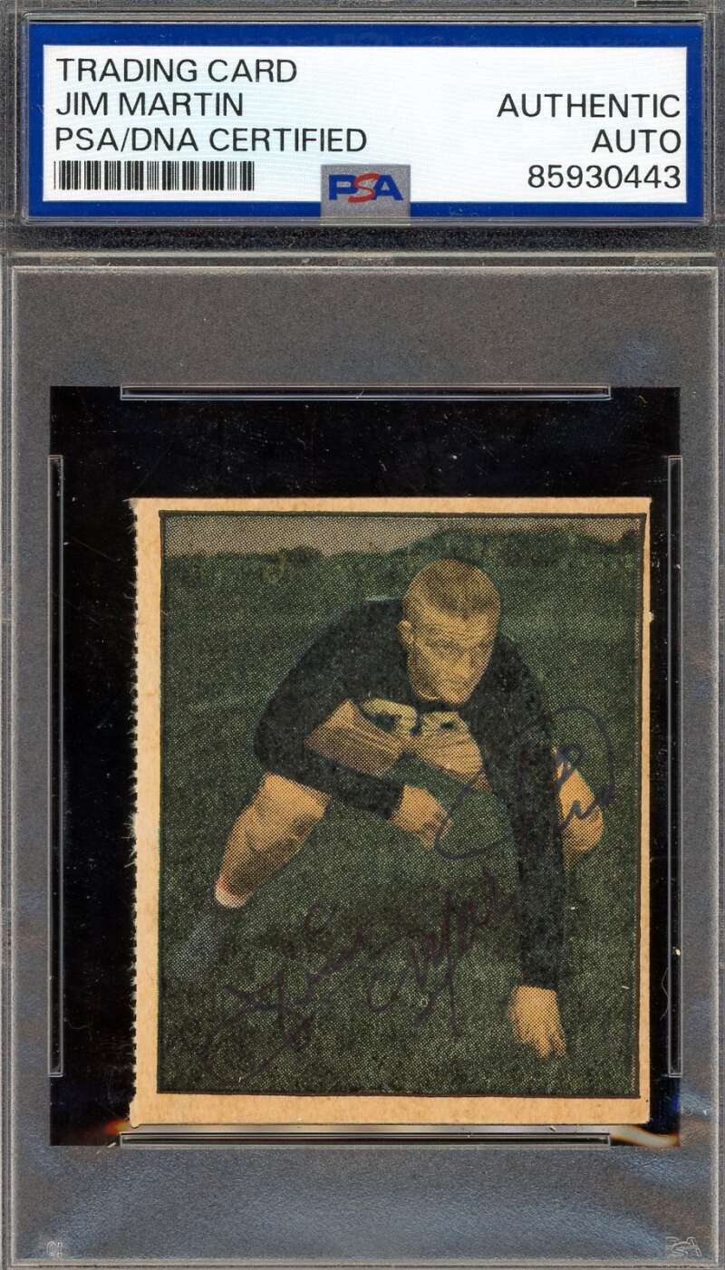 Jim Martin PSA DNA Signed 1951 Berk Ross Rookie Autograph
