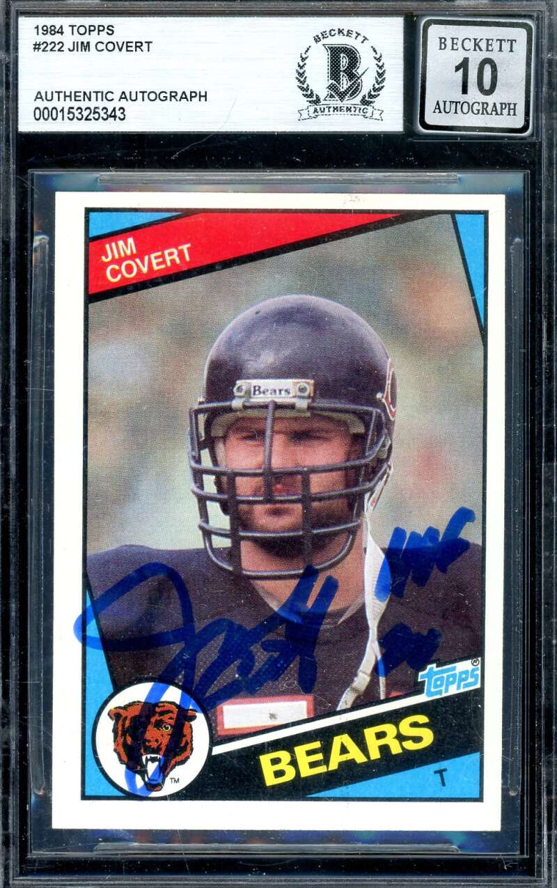 Jim Covert Gem Mint 10 Beckett BAS Signed 1984 Topps Rookie Autograph
