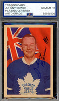 Johnny Bower Gem Mint 10 PSA DNA Signed 1963 Parkhurst Autograph