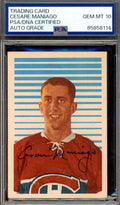 Cesare Maniago Gem Mint 10 PSA DNA Signed 1963 Parkhurst Rookie Autograph