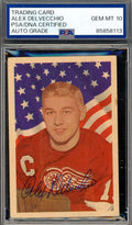 Alex Delvecchio Gem Mint 10 PSA DNA Signed 1963 Parkhurst Autograph