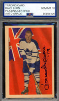 Dave Keon Gem Mint 10 PSA DNA Signed 1963 Parkhurst Autograph