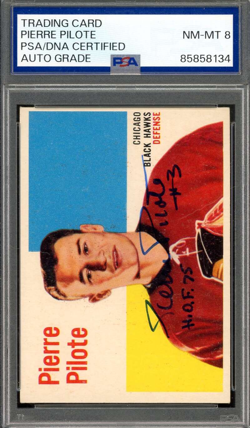 Pierre Pilote PSA DNA Signed 1960 Topps Autograph