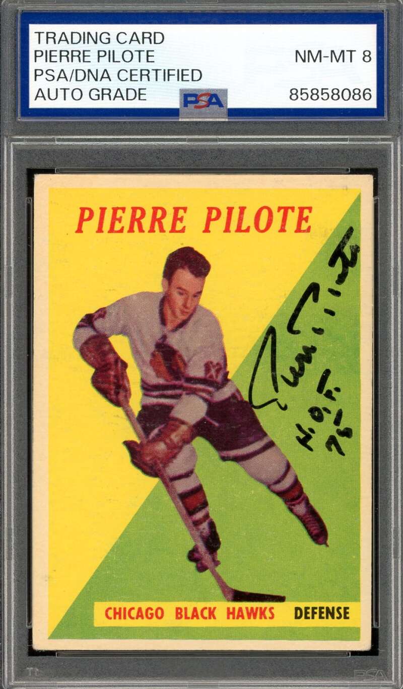 Pierre Pilote PSA DNA Signed 1958-59 Topps Autographed