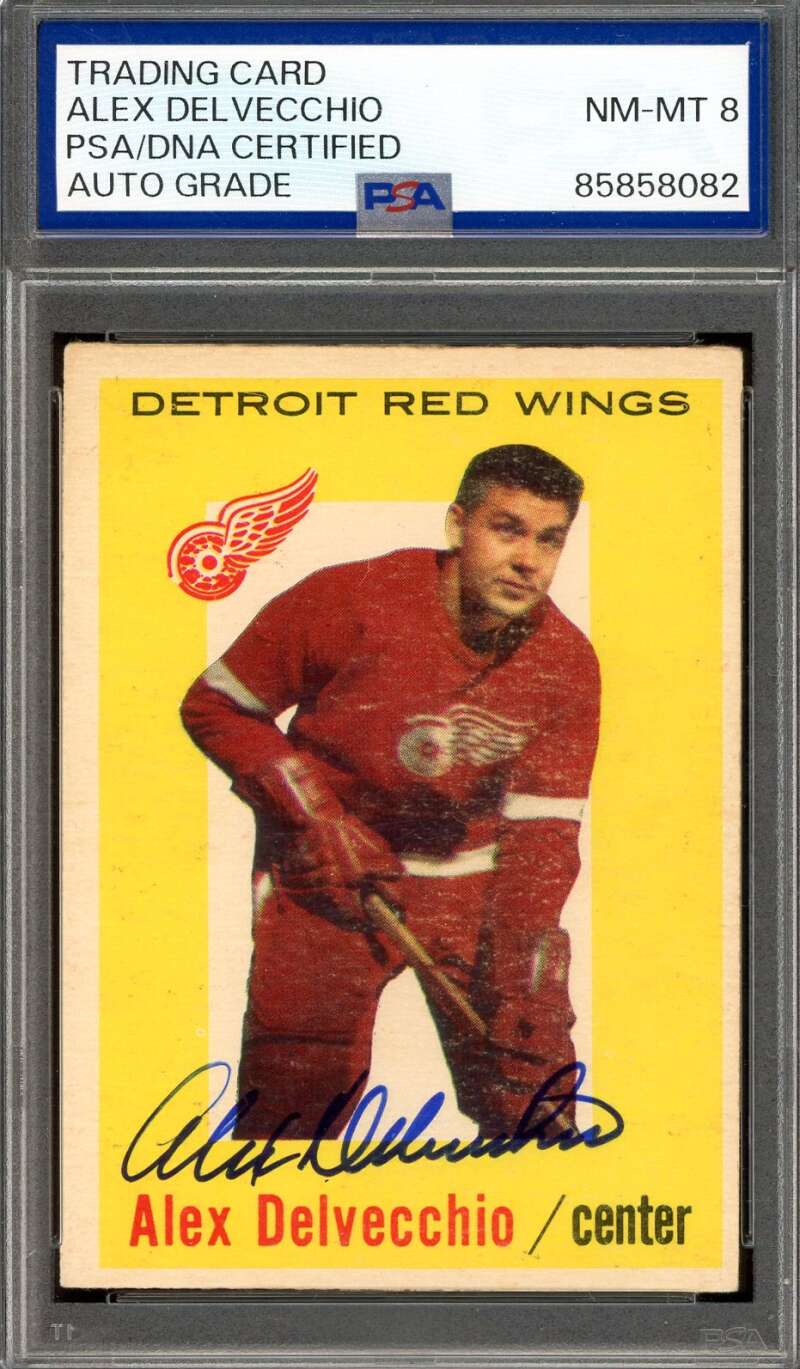 Alex Delvecchio PSA DNA Signed 1959-60 Topps Autograph