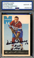 Dickie Moore Gem Mint 10 PSA DNA Signed 1962-63 Parkhurst Autograph