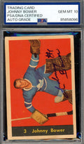 Johnny Bower Gem Mint 10 PSA DNA Signed 1960-61 Parkhurst Autograph