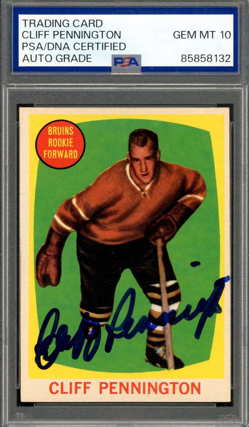 Cliff Pennington Gem Mint 10 PSA DNA Signed 1961-62 Topps Rookie Autograph
