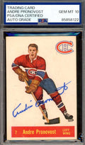 Andre Pronovost Gem Mint 10 PSA DNA Signed 1957-58 Parkhurst Rookie Autograph